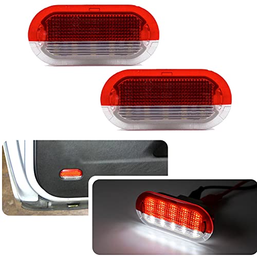 2X Blanco/Rojo LED Lámpara de Cortesía Luz de Puerta Para Golf MK3 MK4 Beetle Cabrio J