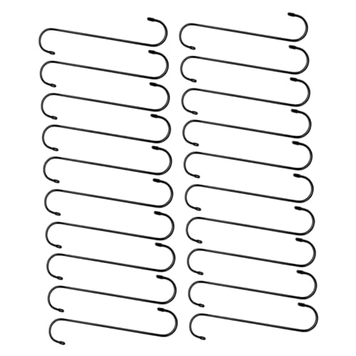 VILLFUL 20pcs Multifunctional s Hook Black Plant Stand Macrame Plant Hanger with Pot Coat Hooks Plant Hanging Hook Heavy Duty Brackets Heavy Duty s Hook Plant Hooks Plant Holder Iron