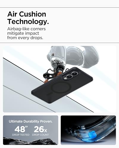 Image of Spigen Ultra Hybrid MagFit | Samsung Galaxy S25 Edge Case [MagSafe] [Semi Transparent] Galaxy S25 Edge Back Cover | TPU+PC - Frost Black