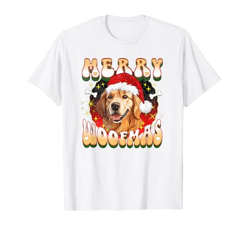 Cute Merry Woofmas Christmas Dog Mom Design Camiseta