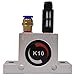 4-Pcs K10 K 1/4'' Industrial Pneumatic Gas Vibrator Set - Adjustable Vibration Force & Frequency, Durable Aluminum Alloy