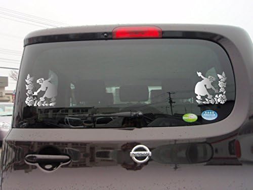 Amazon デザイン工房signs ワンポイント 車 窓 ステッカー 8 ハワイ フラダンス 左右2枚セット 綺麗にはがせる シルバー マット ステッカー デカール 車 バイク Amazon デザイン工房signs ワンポイント 車 窓 ステッカー 8 ハワイ フラダンス 左右2枚セット 綺麗にはがせる シルバー マット ステッカー デカール 車 バイク