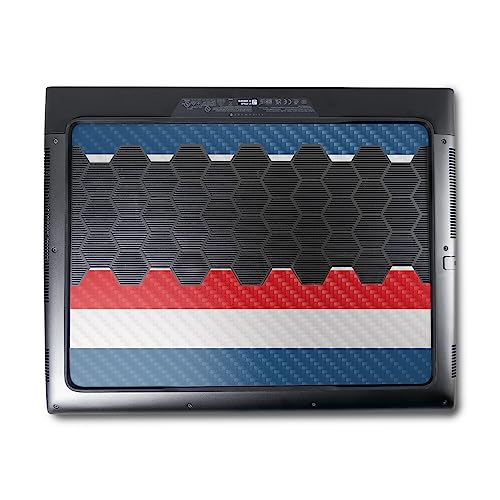 Image of MightySkins Carbon Fiber Skin Compatible With Alienware M18 R1 (2023) Full Wrap Kit - Sailor Stripes | Protective Durable Textured Carbon Fiber Finish | Easy To Apply & Change Styles | Made in the USA