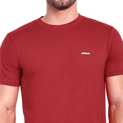 Image of EXCELLO Men's 100% Pure Cotton T-Shirt || Super Soft, Breathable, Premium Material.