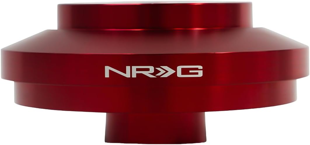 NRG Innovations Racing Style Steering Wheel Short Hub, Lockable Aluminum Steering Shaft, 6x70mm Bolt Pattern Quick Release Adapter Unit, Compatible For 03-14 Ford/Mazda/Lotus, Red, NRG-SRK-175H-RD