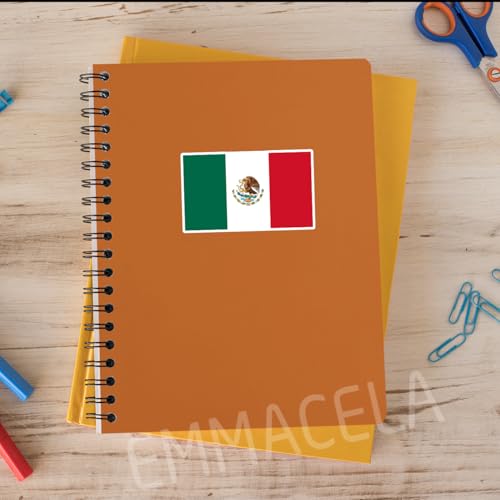 Image of (3PCS) Mexico Flag stickers, Countries Flag Stickers - Waterproof Vinyl Decals For Laptops, Tumblers, Water Bottles, Books, Scrapbooks, Size 3 X 1.8 Inch