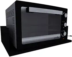 Suporte de Micro-ondas de MDF Preto 56x15x45