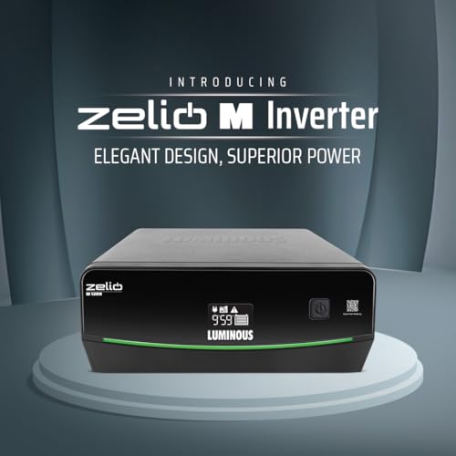Image of Luminous Zelio M 1200 Sine Wave Inverter Ideal for Home,Office & Shops | 900VA Inverter | Reliable Power Backup | High Performance| Easy Installation | 36 Months Warranty