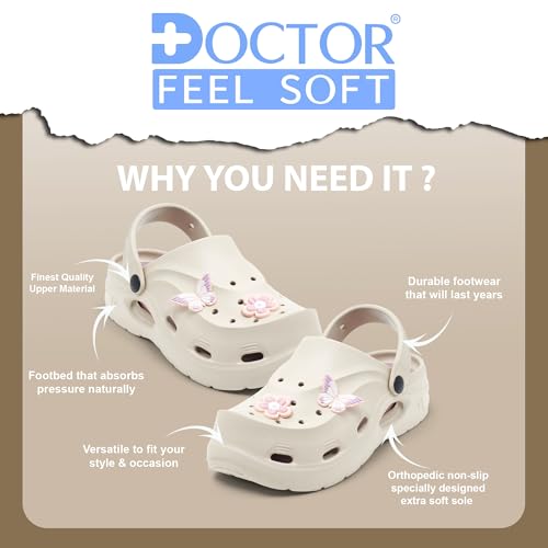 Image of Women Clogs Sandals with Back Strap | Lightweight EVA Cartoon Charm Slip-On Shoes for Womens & Girls | Anti-Slip Comfortable Everyday Wear