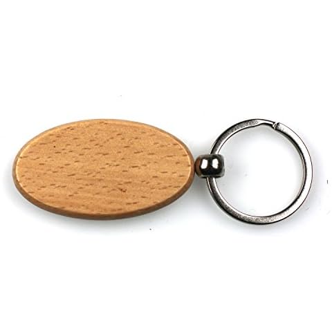 Customised Engraved Oval Beech Wood Key-Ring/Tag by Cathcart Elliot Cover