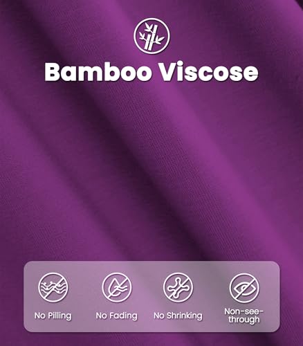 Image of NACHILA Nightgowns for Women-Viscose Made from Bamboo, Pleated Sleepwear.