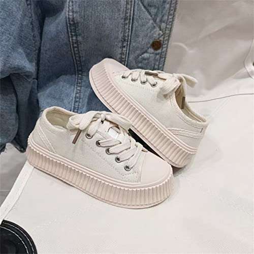 Generic Boys Athletic Shoes Toddler Little Kid Canvas Shoes Boys and Girls Low Top Slip On Platform Sneaker Shoe Walking Causal4