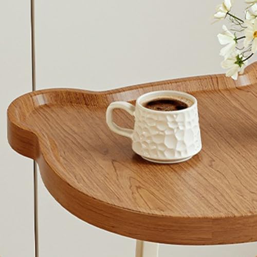 Petite table d'angle de chevet meuble de salon compact bruin