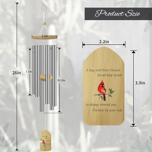 Image of ASTARIN Personalized Wind Chimes Outdoor Large Deep Tone,Large Customized WindChimes for Outside Tuned Relaxing Soothing Low Bass,Memorial Wind Chimes Sympathy for Mom Dad