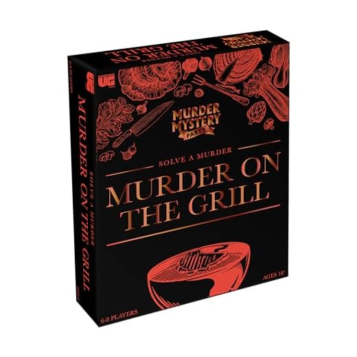 Murder Mystery Party Games - A Murder on the Grill, Host Your Own Cookout Murder Mystery Dinner for 8 Adult Players, Solve the Case with Crime Scene Clues, 18 Years and Up