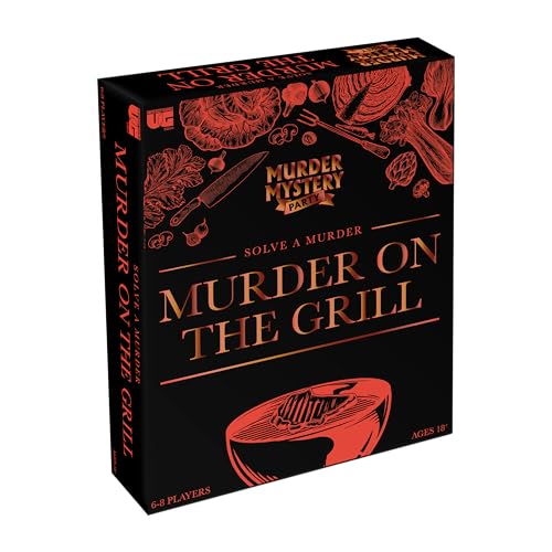 Murder Mystery Party Games - A Murder on the Grill Host Your Own Cookout Murder Mystery Dinner for 8 Adult Players Solve the Case with Crime Scene Clues 18 Years and Up