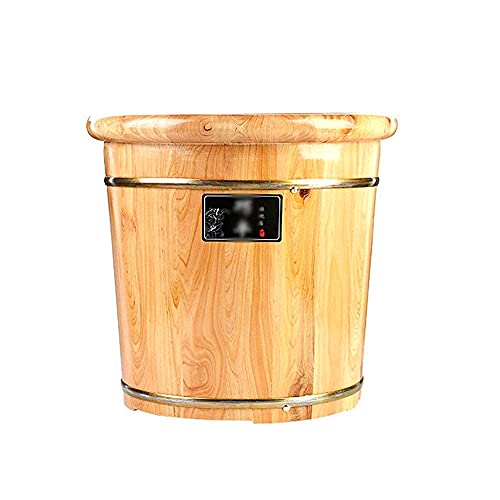Cubeta de Madera Natural para Baño de Pies