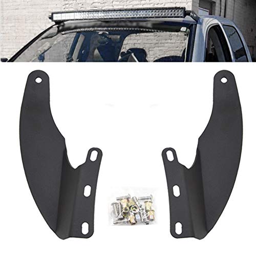 52 Inch Curved Light Bar Upper Roof Windshield Mounting Brackets Compatible with Dodge Ram1500 2002-2008 Ram 2500 3500 2003-2009