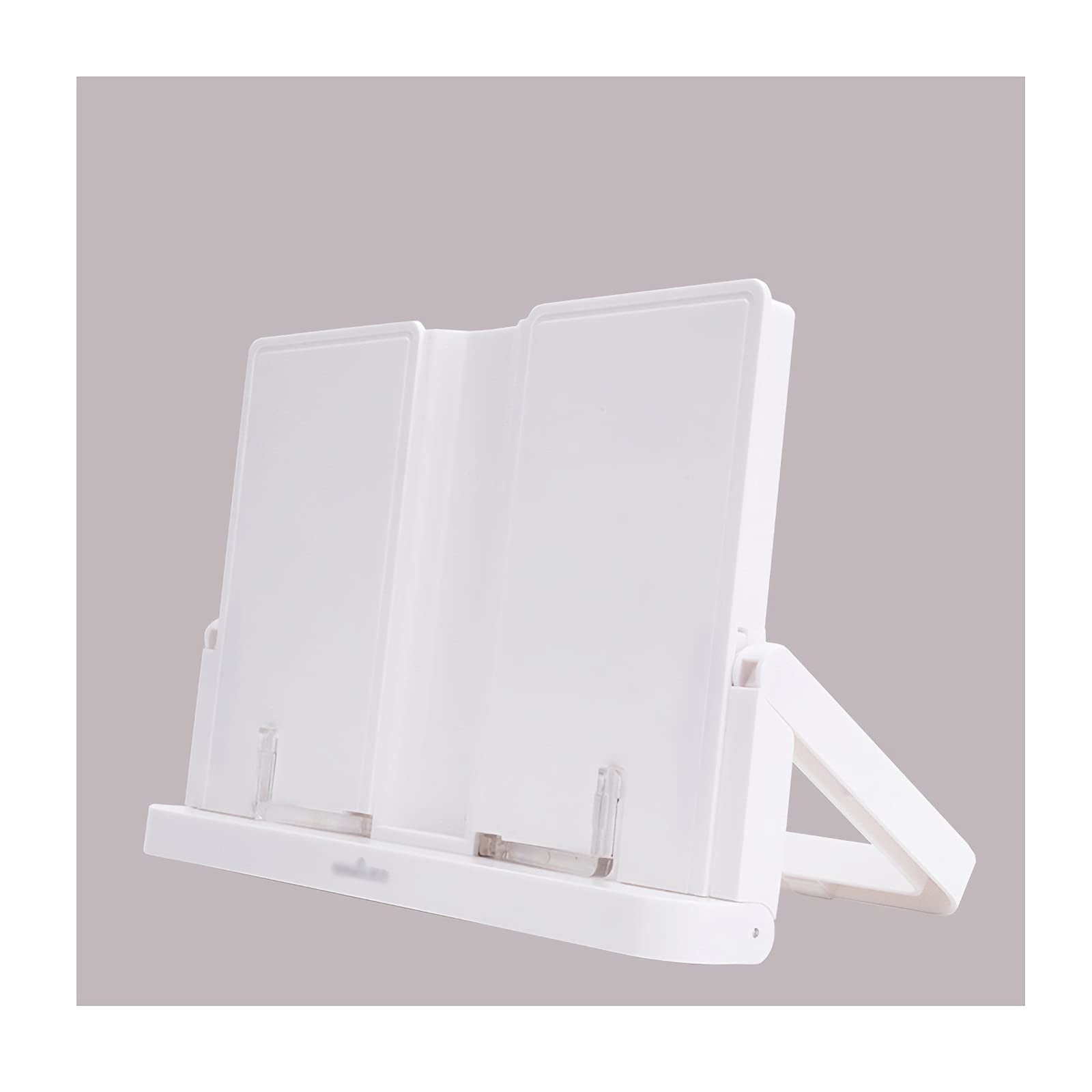 Book Stand Book Stand Reading Rest Book Holder Adjustable Document Holder Portable Cookbook Recipe Textbook Tablet Phone Holder 11 x 9 inch Bookshelf (Color : Pink) (Blanc)
