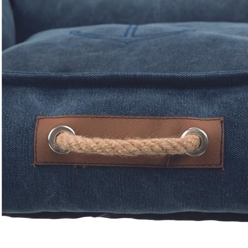 TRIXIE robustes und hochwertiges Hundebett 'BE NORDIC Bett Föhr, eckig, 60 × 50 cm, dunkelblau'- 37457