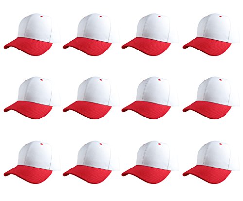Image of Gelante Plain Blank Baseball Caps Adjustable Back Strap Wholesale LOT 12 PC'S