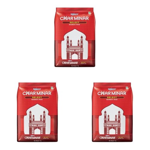 Image of Charminar Select Basmati Rice 1 KG | Value Basmati rice (Pack of 3)