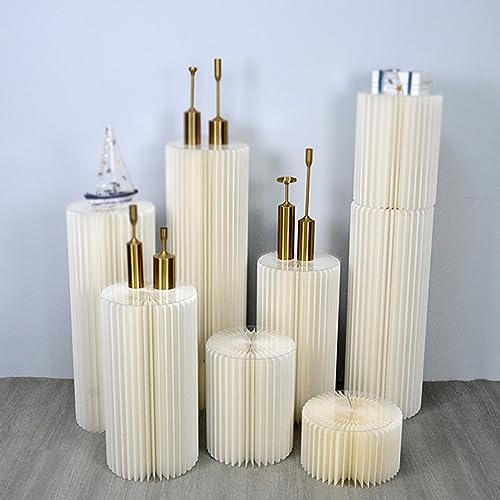 Piédestal en carton support pliable pour fleurs de mariage chic