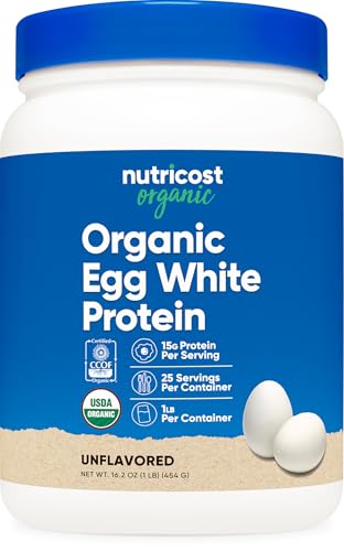 Nutricost Nutricost Organic Egg White Protein Powder (1LB) 25 Servings, Gluten-Free sold by Nutricost - Amazon Seller - US