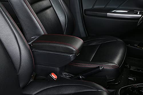 Accesorio Confort Coche Rati ARMSTER 3 Reposabrazos Para Chevrolet Spark 2010-2015 – Acolchado, Con Almacenamiento, Negro Tela Reposabrazos Abatible Almacenamiento