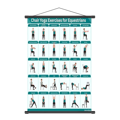Tabla de ejercicios de silla yoga para personas mayores de 60 años
