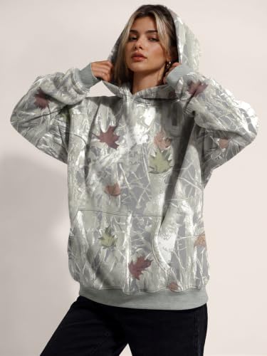 Image of Trendy Queen Women Oversized Hoodies Fall Outfits | Gentle Skin Feel, Aesthetic Drop Shoulder, Large Kangaroo Pocket, Seamless Daily Outfit Match