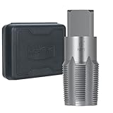1-1/4'-11-1/2 NPT Pipe Tap Set, Precision Carbon Steel Taps Tool, Metric and Standard for Clean and Re-thread Damaged or Jam Pipe Threads in with Durable Plastic Case