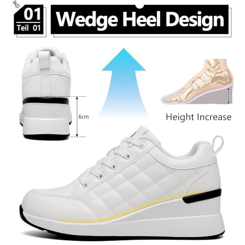 Wedge Sneakers for Women, Non-Slip Breathable High Heels for All Seasons2