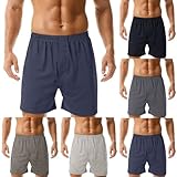 Lot de shorts de sport pour homme - Short de jogging pour homme avec poches zippées - Short de sport pour garçon de 10 ans - Short de vacances en jean pour homme - Short cargo taille 36 - Short d'été pour homme - Short d'été court en coton et lin - Short chino pour homme - Bleu marine - Short de bain pour homme - Short de bain pour homme - Short de bain pour garçon - Short de course pour homme - Fermeture éclair de 12,7 cm