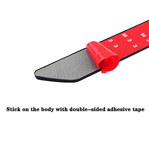 Car Front Rear Bumper Protector Corner Guard Rubber Strips Side Bumper Protection Guard Anti-Scratch Conner Pad Black Fit Suvs Pickup Truck (Black) #TOP3