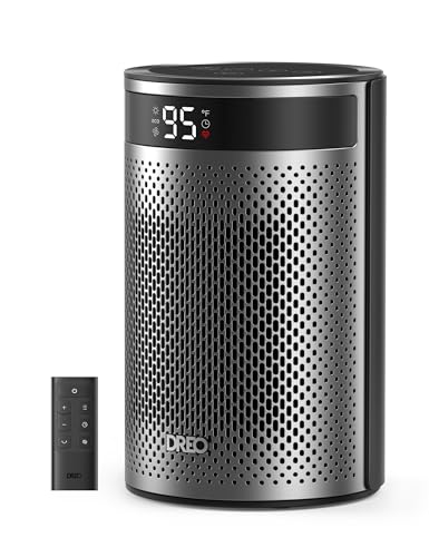 DREO Keramik Heater 416, 1500W Elektroheizer fürs Schlafzimmer, freistehend,Überhitzungs- und Kippschutz,einstellbarer Thermostat, Kindersicherung,energiesparend, leise,12-Stunden-Timer,mehrere Modi