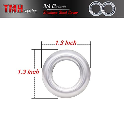 Tmh ( Pack Of 20 3/4 Inch 304 Stainless Steel Cover Mount Clearance Bullet Marker Lights, Side Led Marker Lights For Trailer Truck Rv Car Bus Van #TOP2