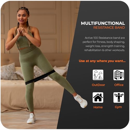 Image of Resistance Bands Set of 5 - Skin-Friendly Bands with 5 Resistance Levels, Ideal for Home Gym, Yoga, Pilates - Includes Carry Case and a