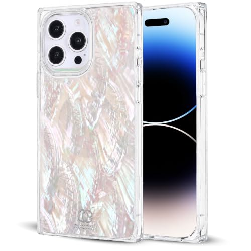 Image of COCOMII Rectangle for iPhone 14 Pro Max Case, Mother of Pearl