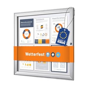 Net-Xpress Schaukasten außen 6x DIN A4 wetterfest