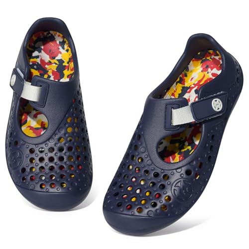 Zapatos acuáticos para niños y niñas, zapatos acuáticos para niños y niñas, sandalias descalzos para la playa, piscina, secado rápido, ligeras, transpirables, sin cordones (bebés/niños pequeños/niños