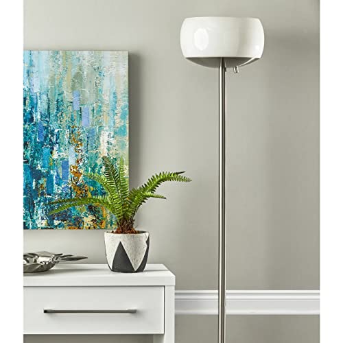 Adesso 5003-22 Jessica 300W Torchiere, 71 In., 2 X 150W Incandescent/Dimmable Led, Brushed Steel Finish, 1 Floor Lamp #TOP1