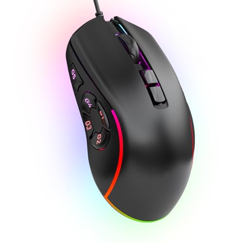 Ratón para juegos con cable RGB Irfora y 10 botones programables para PC 6