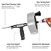 DrainX 50-FT Steel Power Pro Drum Auger Plumbing Snake with Drill Attachment | Use Manually or Powered | Heavy Duty Cable with Work Gloves and Storage Bag Included