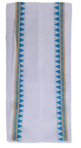 Image of Handloom Pure Cotton Traditional God Towel | Gamcha /Angocha Towel | Fast Absorbing Bath Towels for Men, Women & Kids | Perfect for Everyday Use |Pack of 12 | Size 76 x 178 cm | White