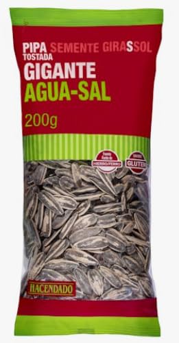 Semi di Girasole Giganti Tostati con Acqua e Sale, 200g, Sgusciati e Interi, PACK 5