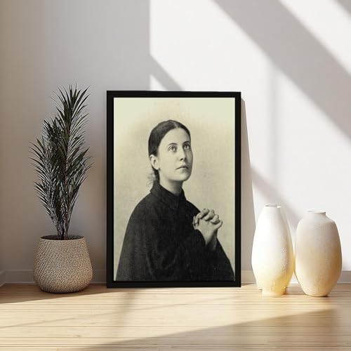 Portrait de Saint Gemma impression sur toile de qualité avec cadre