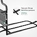 Xentrawave Dual Bar Bed Rail for Elderly Adults Safety with Storage Pocket, Bed Assist Rail for Seniors for Easily Getting in & Out of Bed, Bed Rails Fits King, Queen, Full, Twin Bed - Grey