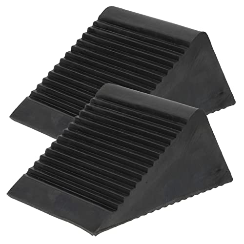 CONGARTENO Calzos para Ruedas De Coche Caucho Resistente 2 Piezas Pequeño Portátil para Reparaciones y Estacionamiento Seguridad Vehículos Ligeros