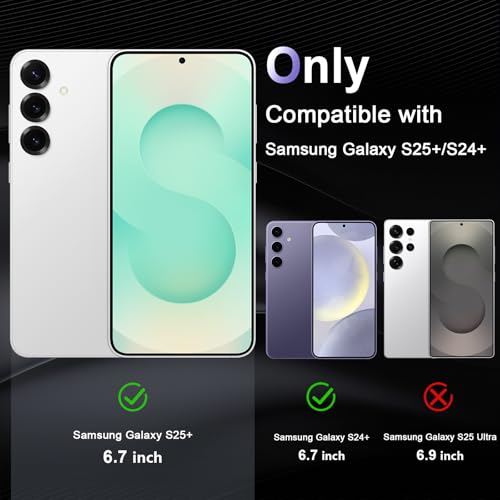 Image of Case for Samsung Galaxy S25 Plus /S25+ 5G, Military Grade Drop Protection Phone Case, Yellowing Resistant, Anti-Scratch Hard PC Back, Shockproof Hard Ultra-Thin Protective Cover, Clear